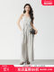 
Aike women's suit light luxury high-end feminine 2024 summer fashion casual loose suspender two-piece set