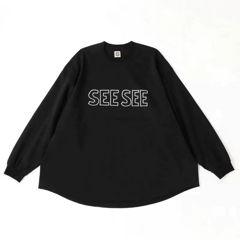 SEE SEE SUPER BIG SS TEE FONT BIG LOGO 22SS 字母闊形長袖T恤-Taobao