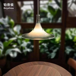Platinum Night Swing Arm Magnolia Pendant Light Original Restaurant Pendant Light Designer Minimalist Bauhaus Bar Island Glass Lamp