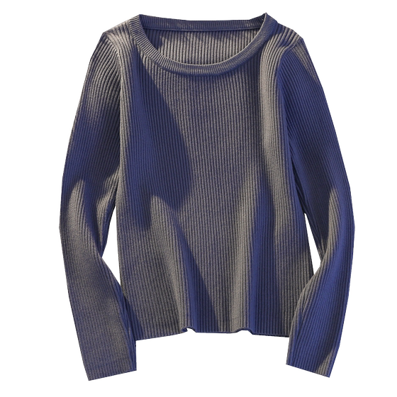 
Autumn and winter round neck slim short inner sweater women's thickened one-piece velvet warm long-sleeved bottoming sweater top