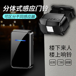 Welcome to the Store Sensor Doorbell, Split-Type One-To-Two Wireless Long-Distance Voice Announcement Prompter for Shops