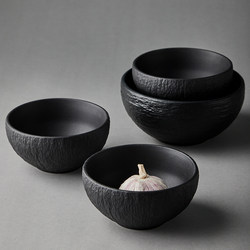 Mili Fengwu Black Ceramic Bowl for Home Use 2025 New Style Tableware High-End Rice Bowl Noodle Bowl Soup Bowl Eating Bowl