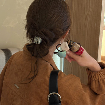 
Ins blogger style acetic acid curved hair tie women's hair rope high-end hair tie temperament rubber band ponytail hair accessories