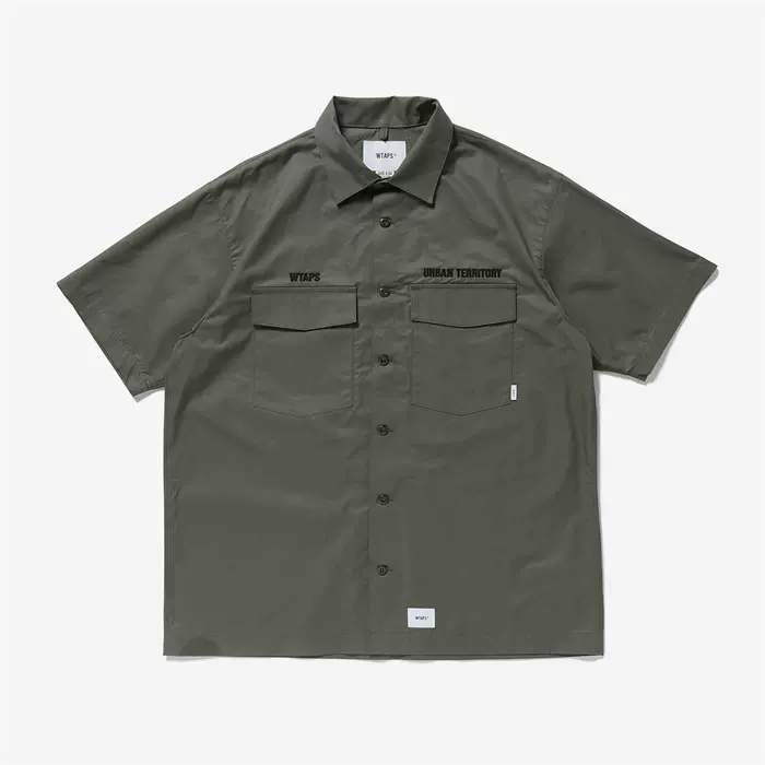 国仓壹树WTAPS BUDS/SS/COTTON.TWILL 口袋短袖衬衫22SS-Taobao