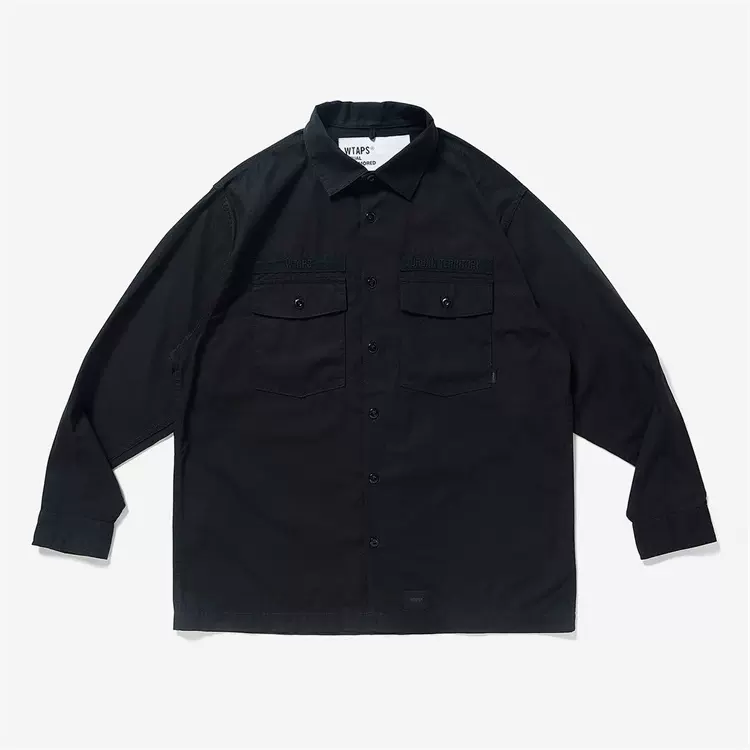 国仓WTAPS CBW/LS/COTTON.POPLIN 工装两口袋长袖衬衫22AW-Taobao