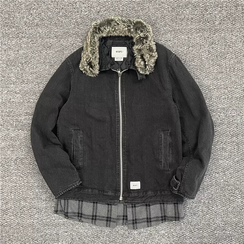 国仓WTAPS SALINGER/JACKET.COTTON.DENIM 绒领拉链夹克18AW-Taobao