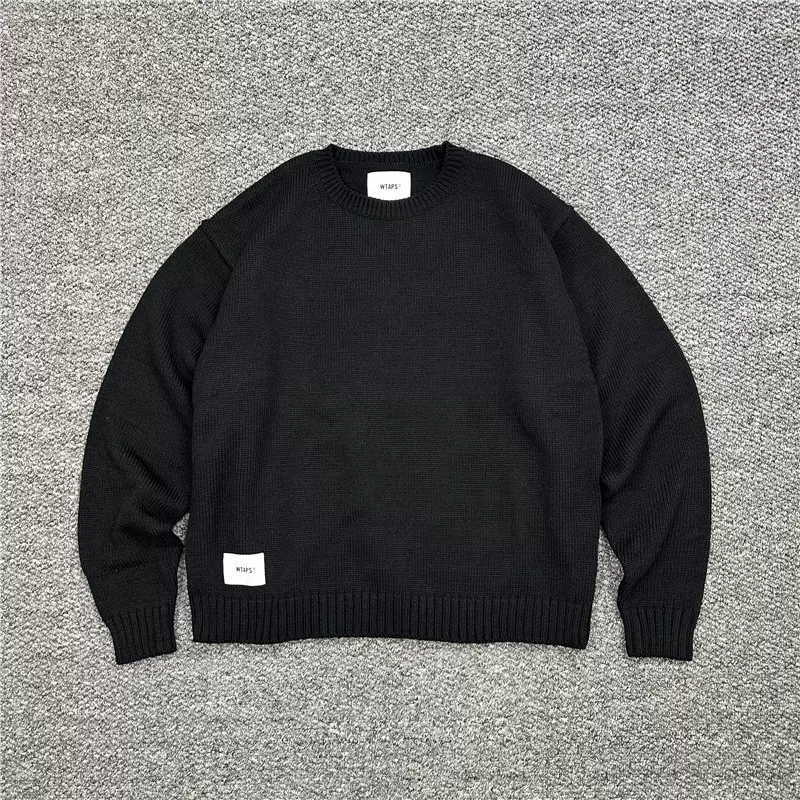 国仓WTAPS CN 02/SWEATER/POLY.SIGN刺绣小标针织毛衣23AW 12/14-Taobao