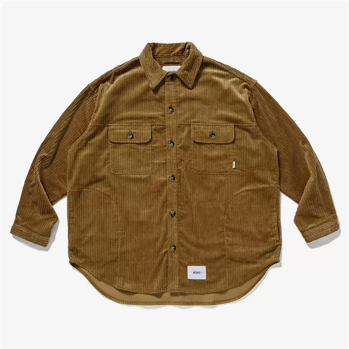 国仓WTAPS WCPO/LS/COTTON.CORDUROY 灯芯绒休闲长袖衬衫21AW-Taobao