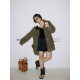 Jinggu white label DADATATA100 cotton loose work jacket for women slightly fat mm wear
