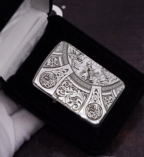 Zippo 1941 Replica Sterling Silver Four-Sided Lighter