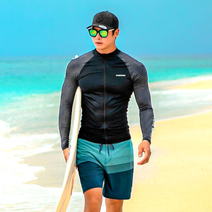 
Men's diving suit jellyfish surfing suit 2025 new long-sleeved sun protection swimsuit set tops spa swimming trousers