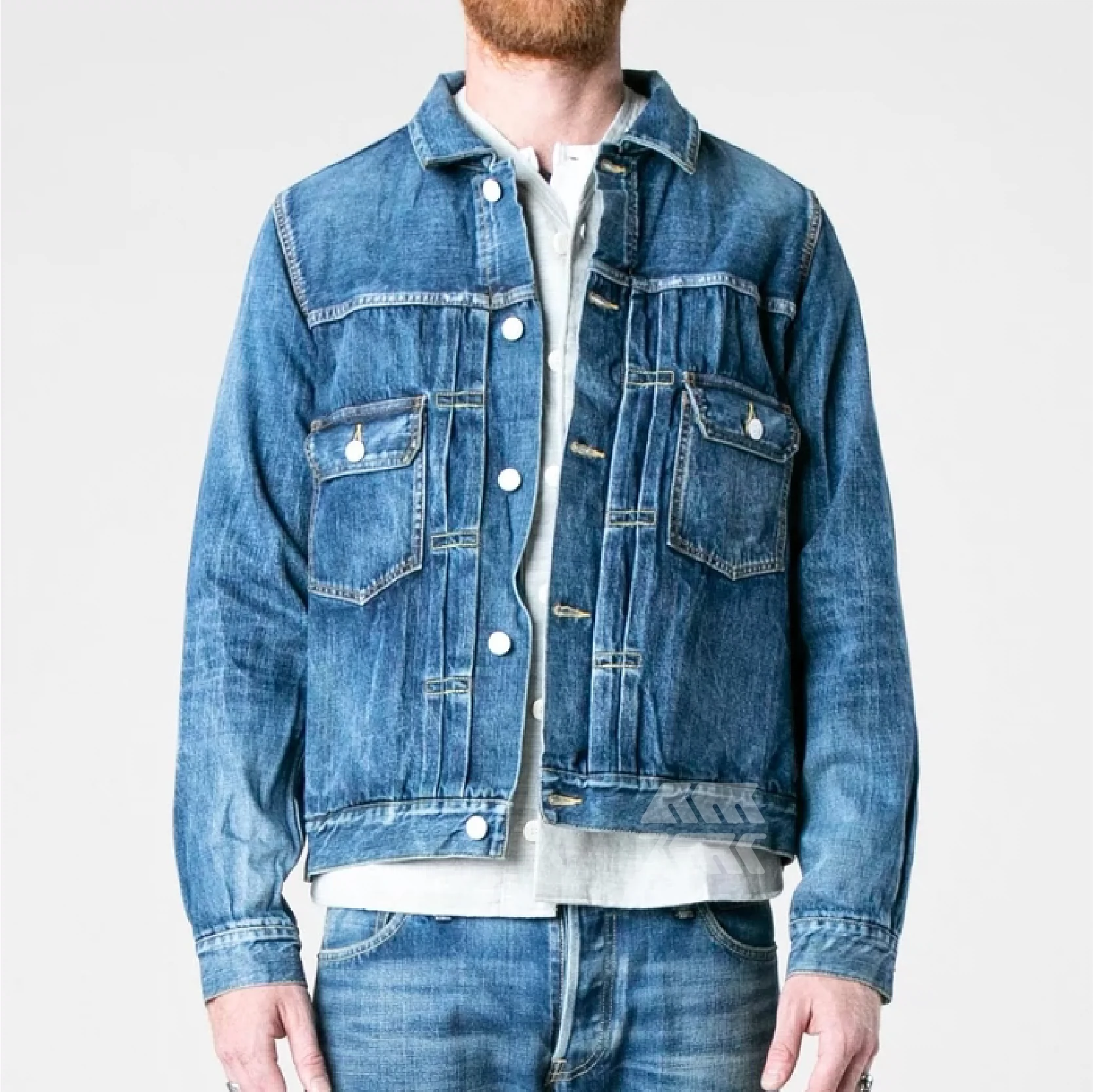 VISVIM SS 101 JKT DMGD-1001 水洗牛仔长袖休闲夹克外套男20AW - Taobao