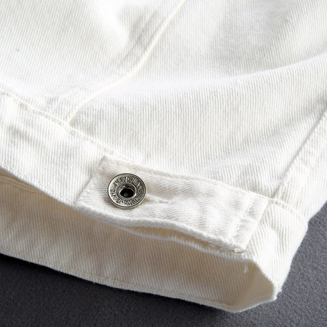 Original ripped denim jacket men's Korean style trendy slim tall street ...