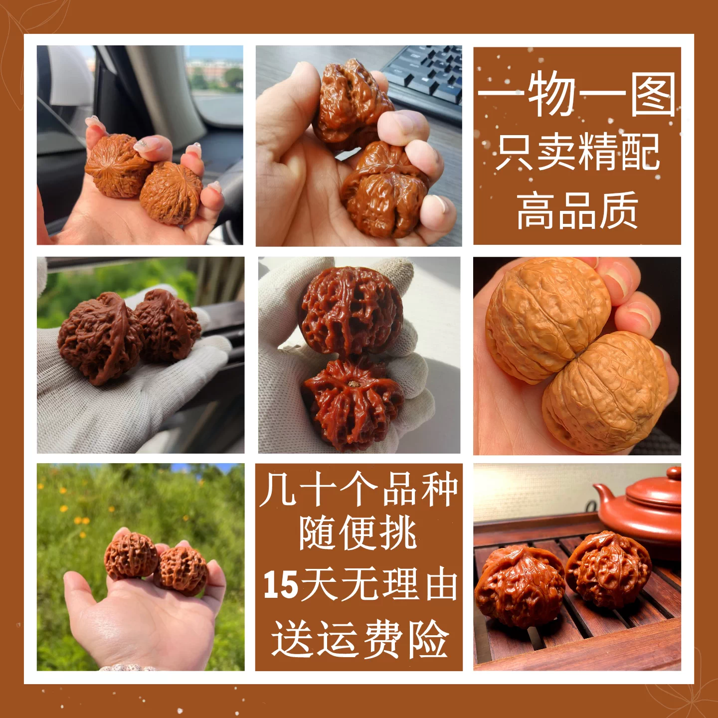 文玩核桃 磨盤獅子頭 山地磨正磨一對/磨盤獅子頭文玩核桃/