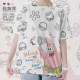 Cartoon yellow sponge big star starfish fun sand sculpture large size quick-drying T-shirt men's and women's summer 0017 design without boundaries
