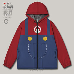 Super Mario Brothers Overalls Game Oversized Cardigan Sweatshirt Unisex Autumn 0017 Design Unbounded