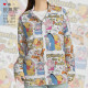 Cartoon cute Winnie pink pig bear personality large size long-sleeved shirt men's and women's clothing 0017 design without boundaries