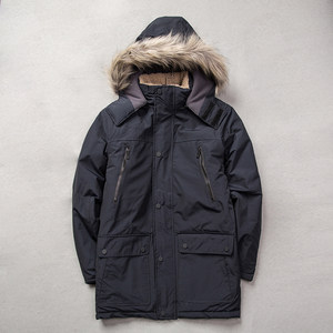 
Foreign trade original order new winter thickened warm fur collar cotton clothes cotton-padded jacket mid-length men's jacket tops windbreaker