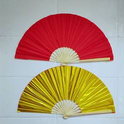 Mulan Gold and Silver Fan, Double-Sided, Two-Tone Kung Fu Fan, Tai Chi Fan, Magic Fan, Teacher Ying Meifeng's Sound Fan, Face-Changing Fan