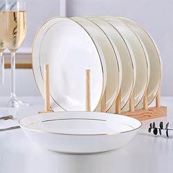 Ceramic Rice Plate, Household Cooking Plate, Jingdezhen Tableware, Round Plate, Deep Plate, New Soup Bowl, High-End Dinner Plate, Dish