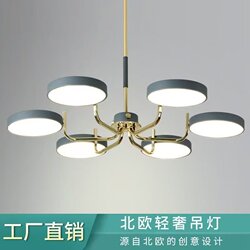 Nordic Lighting Fixtures, Living Room Lamps, Simple Modern Chandeliers, Stylish Home Dining Room Creative Personality Bedroom Iron Ceiling Lights