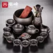 Haofeng retro cát tím kung fu bộ trà văn phòng nhà phòng khách phong cách Trung Hoa cát tím ấm trà bao phủ bát ấm trà bộ ấm trà gốm tử sa 