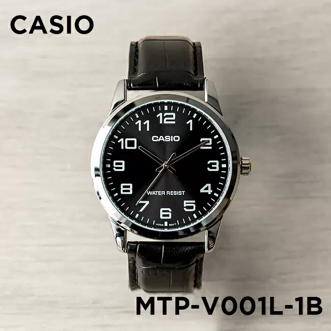 卡西欧手表男CASIO MTP-V001L-1B 商务休闲复古简约防水石英表-Taobao