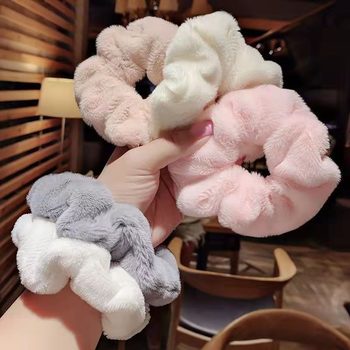 Plush Hair Circle Large Intestinal Circle Fairy Autumn and Winter New Hair Rope