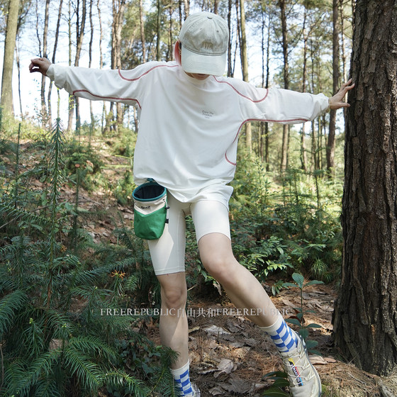 
<Long Live the Mountain> Spring and summer outdoor mountain sports and leisure quick-drying clothing running hiking and cycling long-sleeved cool T
