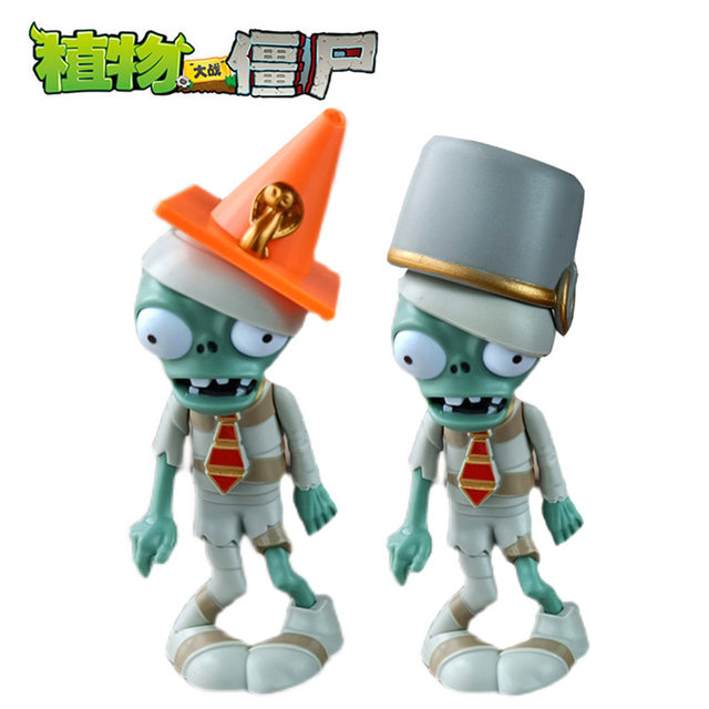 Plants vs. Zombie Mysterious Egyptian Mummy Zombie Single Barrier Iron Barrel Zombie Plastic Swing
