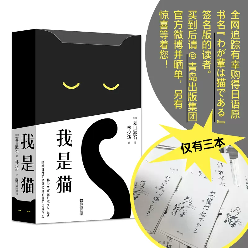 我是猫 国民大作家 夏目漱石成名作文学翻译家林少华封笔之译以猫之视角冷眼窥视日本社会众生相日本外国文学书籍