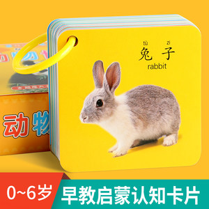 Animal Card Early Early Education Cognitive Enlightenment Book Children's Language Baby Looking at the picture