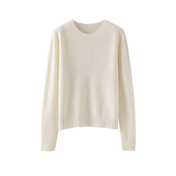 
REST HEART 2025 Autumn and Winter New Product Round Neck Versatile Wool Cashmere Pullover Sweater Top for Women