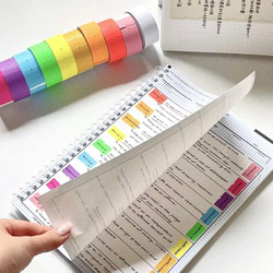 Writable Colored Label Tape ins Style Index Key Marker Fluorescent Sticky Notes for Students