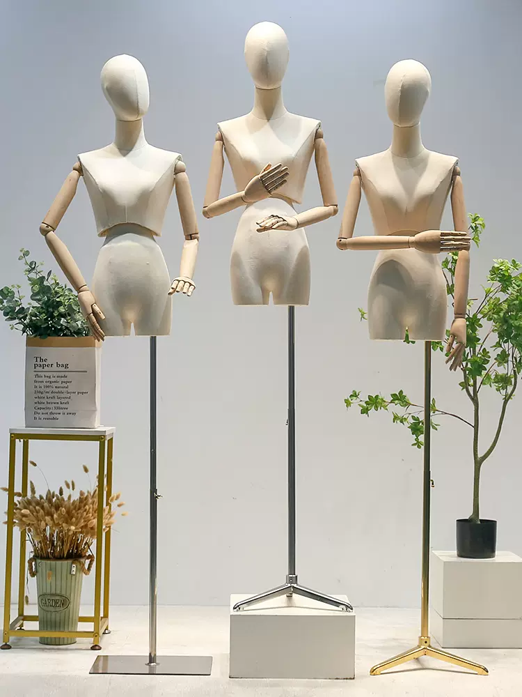 扭腰半身模特道具女全身服装店橱窗假人台女装模特人偶架子展示架