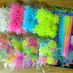 Glow-In-The-Dark Star Wall Stickers Bedroom Kidsren's and Girls' Room Decorations 3D Stereo Wall Stickers Fluorescent Stickers Wall Decoration