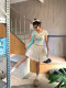 CCKOK Creamy apricot puffy gauze skirt short skirt summer age-reducing versatile pure a-line skirt