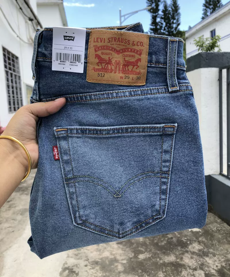 13.75oz美國正品Levi's512 slim修身牛仔煙管褲男微彈28833-1060-Taobao