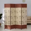 vách ngăn gỗ Màn hình phong cách Trung Quốc gấp màn vải rơm lối vào vách ngăn di động màn hình khách sạn văn phòng màn hình gấp phòng khách đơn giản vách ngăn cửa lùa vách gỗ trang trí phòng khách 