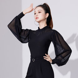 Xianyun Latin Dance Top for Women, New High-End Sexy Modern Dance Long-Sleeved Dance Clothing for Autumn and Winter Dance Practice