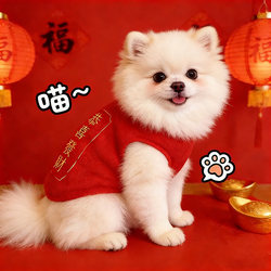 Dog Clothes for the New Year, Festive Style for the Year of the Horse, Winter Warm Clothing for Small, Medium, and Large Dogs, Corgi, Bichon, Pet Cat Vest