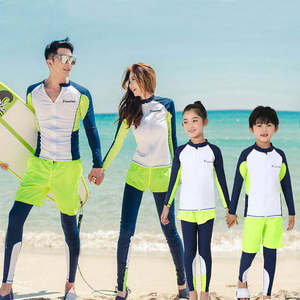 
Parent-child diving suit sun protection quick-drying long sleeves trousers couple surfing drifting snorkeling jelly suit children's swimsuit