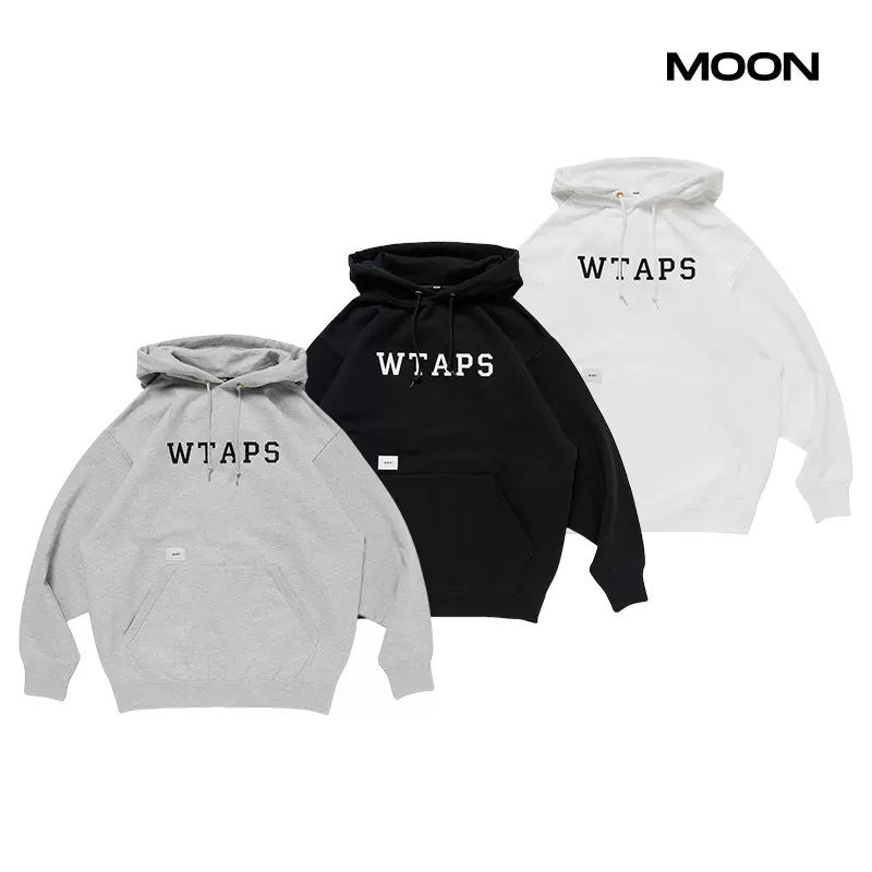 现货WTAPS ACADEMY / HOODY / COTTON logo字体帽衫25SS