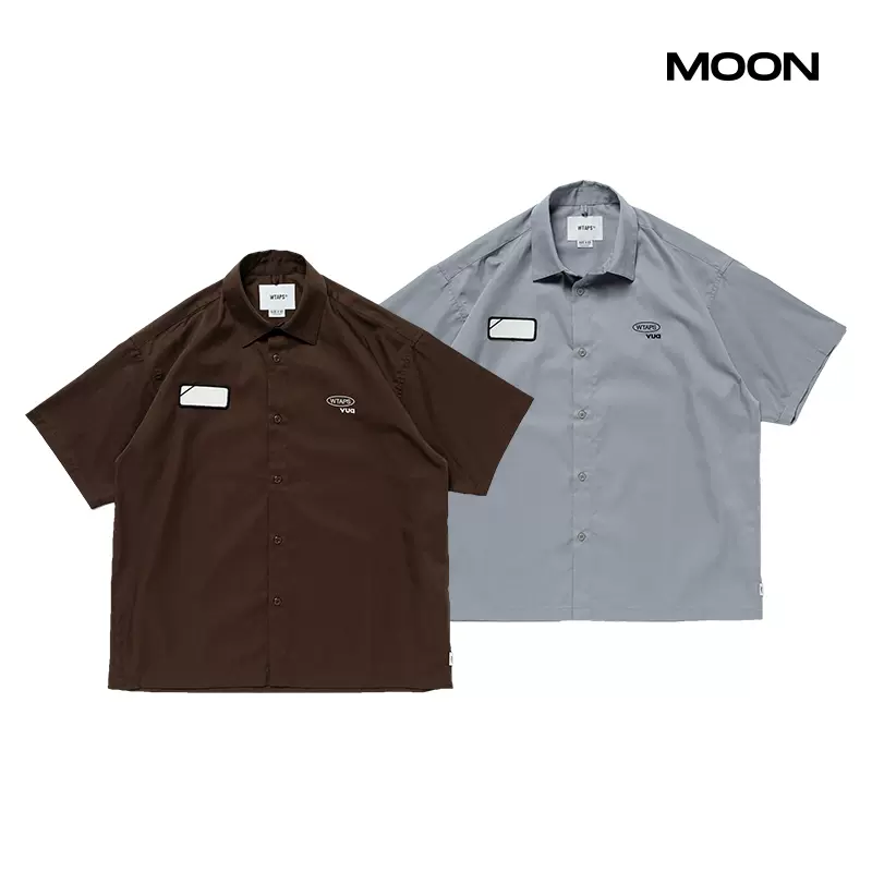 现货WTAPS REPO SS CTPL TWILL PRTC刺绣短袖衬衫24SS-Taobao Singapore 