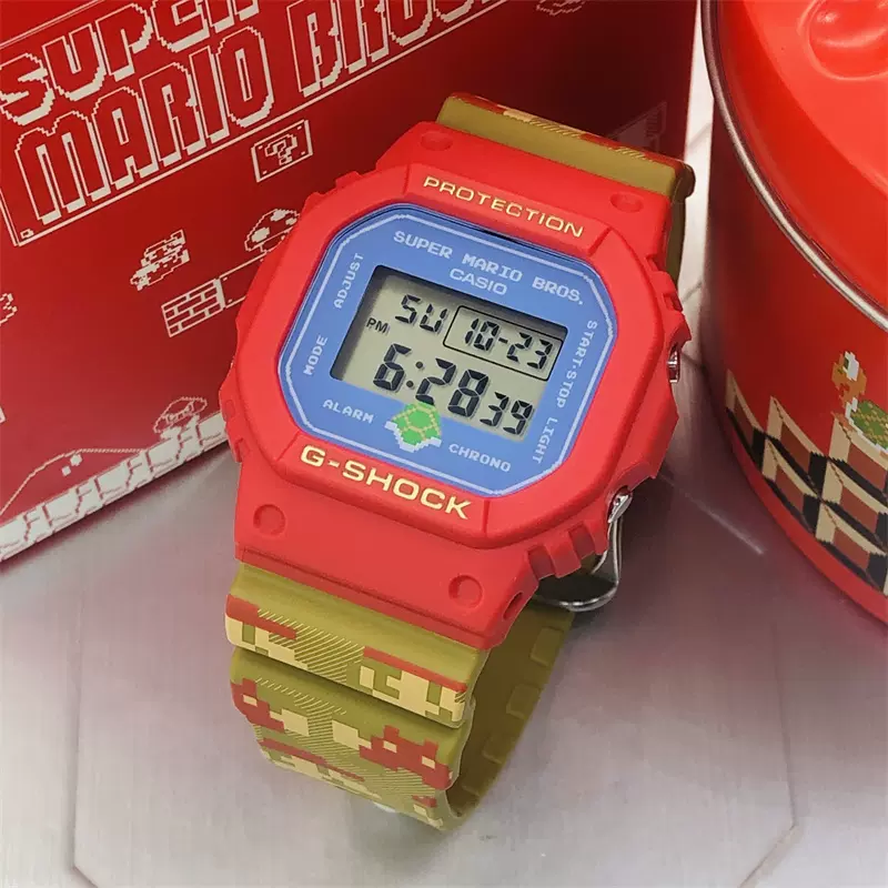 卡西欧40周年限定 GSHOCK超级玛丽联名款小方块手表男 DW-5600SMB-Taobao