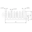 fan cpu vsp Tản nhiệt hợp kim nhôm 50*25*10mm nhôm chip bo mạch chủ tản nhiệt công suất cao nhôm đen hồ sơ có thể được tùy chỉnh tản cr1200 Linh kiện tản nhiệt