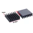 nâng cấp tản nhiệt cho laptop Chip tản nhiệt 20*20*6mm nhôm đen gãy rãnh tản nhiệt công suất cao dây dẫn nhiệt điện tử tùy chỉnh quạt tản nhiệt 380v Linh kiện tản nhiệt