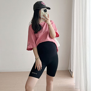Pregnant shark pants for summer five-point thin style for wearing elastic slimming belly-slimming leggings shorts for summer yoga pants
