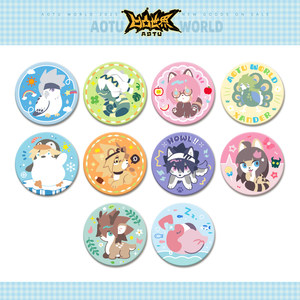 
[Daily Life in Animal Town] Qichuangshe Concave-convex World Official Genuine Peripheral Character Q Version Embossed Badge