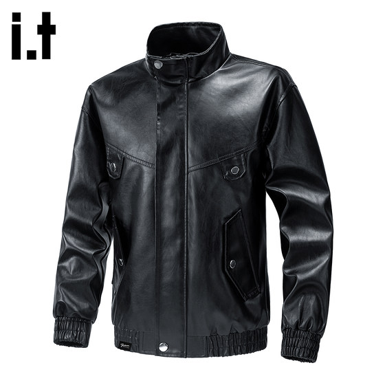 
it:5cm/FIVECM2026 handsome men's PU leather jacket casual motorcycle loose leather jacket trendy jacket